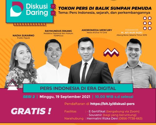 Diskusi Daring Tokoh Pers Sumpah Pemuda